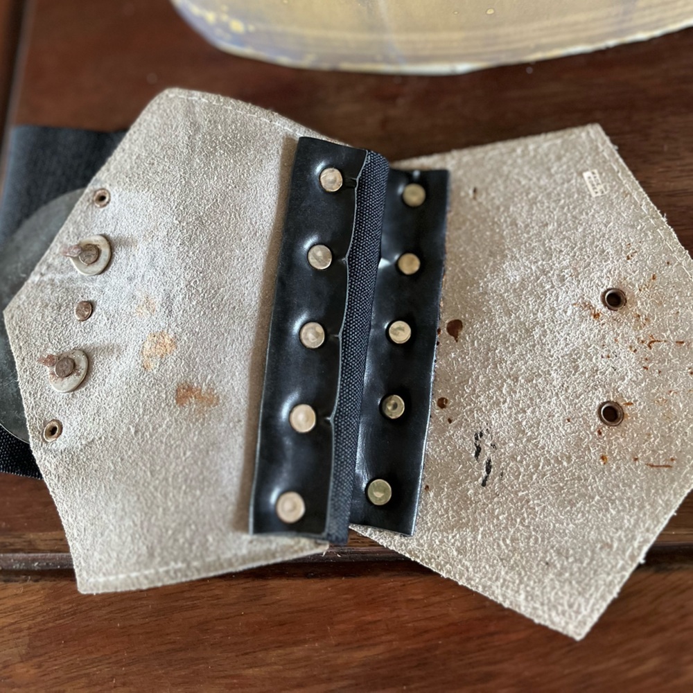 80’s elastic wide embellished buckle black belt - Picture 4 of 6